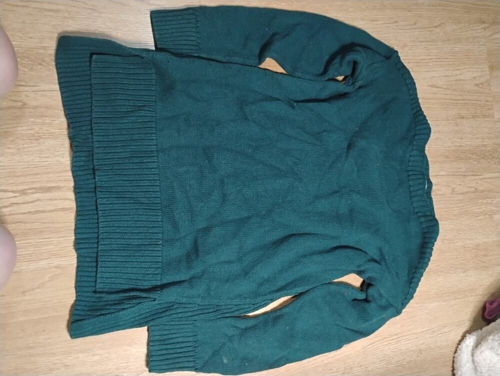 Ann Taylor Loft Sweater Women Medium Teal Blue Solid Long Sleeve Wool Blend